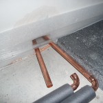 Zuleitungsrohre für die Fußbodenheizung wurden im OG verlegt (26.09.2012)